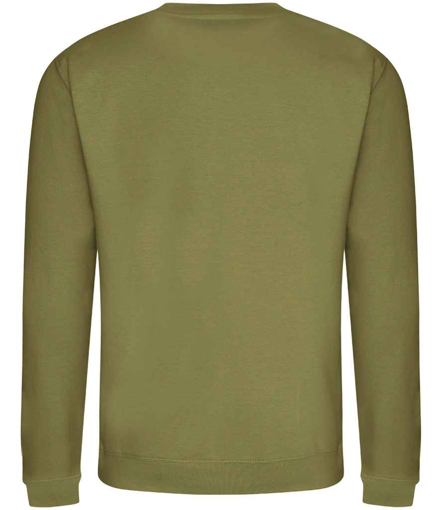 Just Hoods JH030 Khaki Back - Ready to be Embroidered and Printed by Custard Workwear - Cheap Personalised and Customised Workwear in Nottinghamshire, Derbyshire and Leicestershire