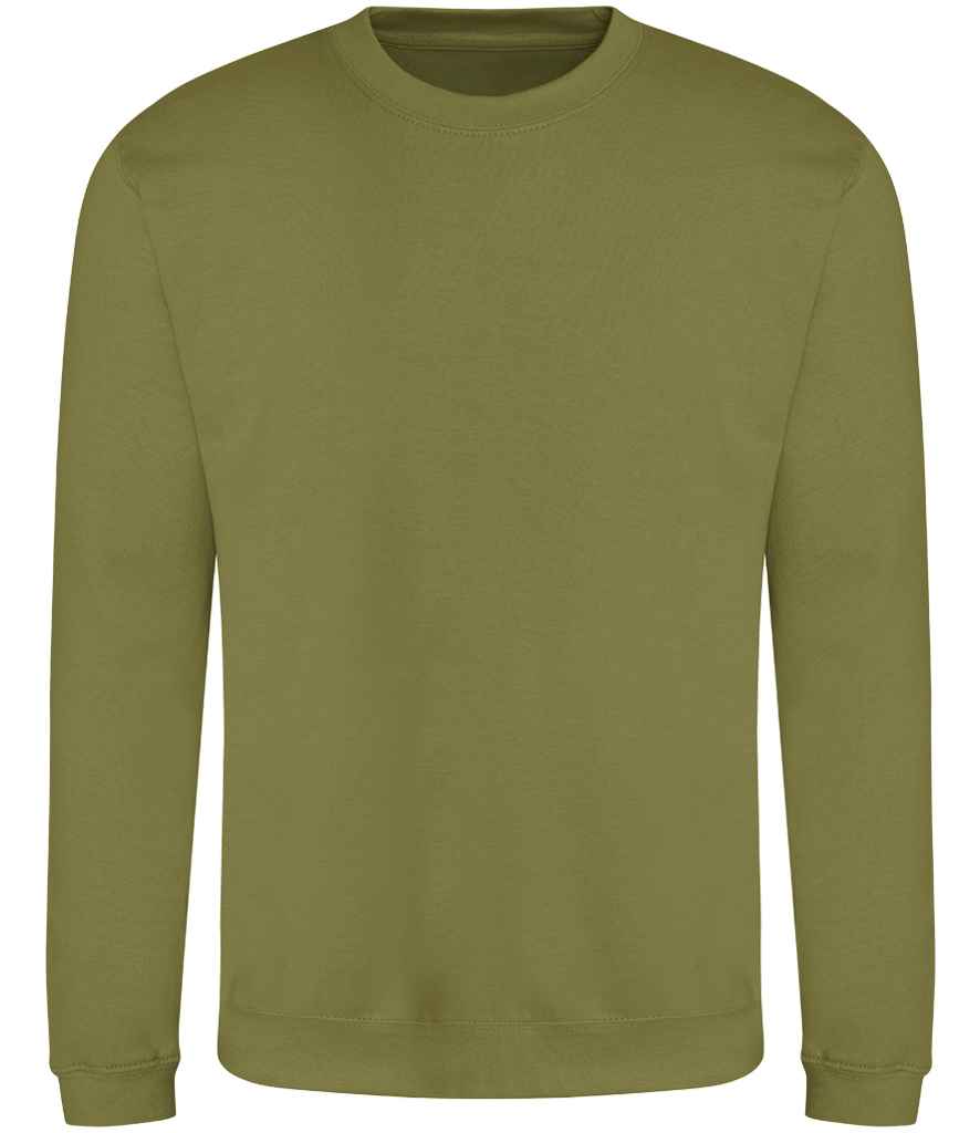 Just Hoods JH030 Khaki Front - Ready to be Embroidered and Printed by Custard Workwear - Cheap Personalised and Customised Workwear in Nottinghamshire, Derbyshire and Leicestershire
