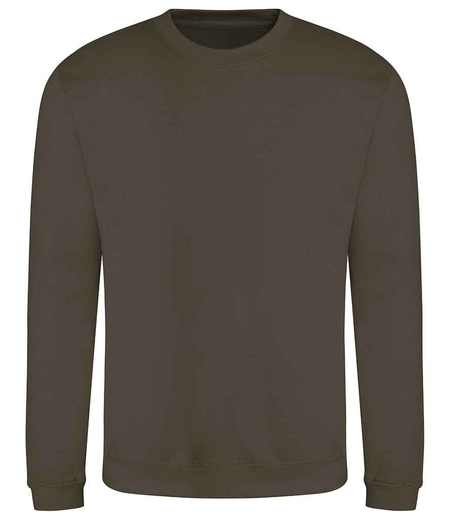Just Hoods JH030 Olive Green Front - Ready to be Embroidered and Printed by Custard Workwear - Cheap Personalised and Customised Workwear in Nottinghamshire, Derbyshire and Leicestershire