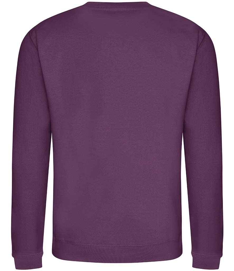 Just Hoods JH030 Plum Back - Ready to be Embroidered and Printed by Custard Workwear - Cheap Personalised and Customised Workwear in Nottinghamshire, Derbyshire and Leicestershire
