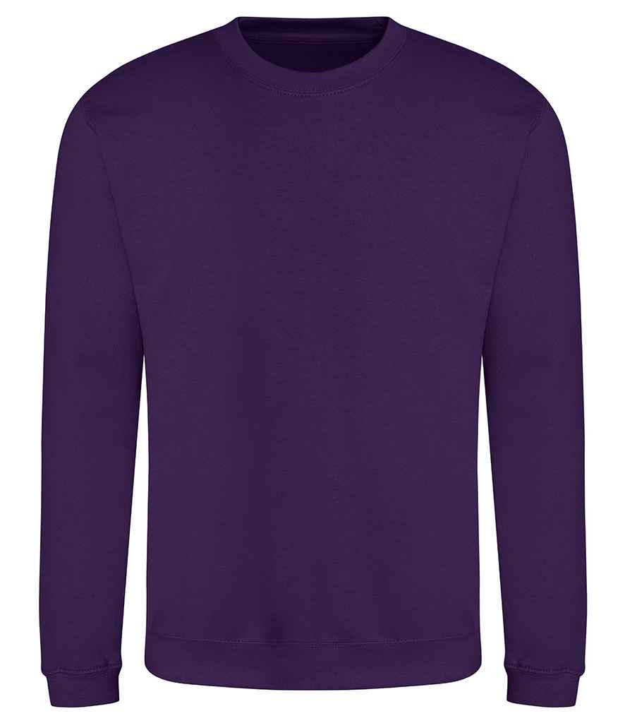 Just Hoods JH030 Purple Front - Ready to be Embroidered and Printed by Custard Workwear - Cheap Personalised and Customised Workwear in Nottinghamshire, Derbyshire and Leicestershire