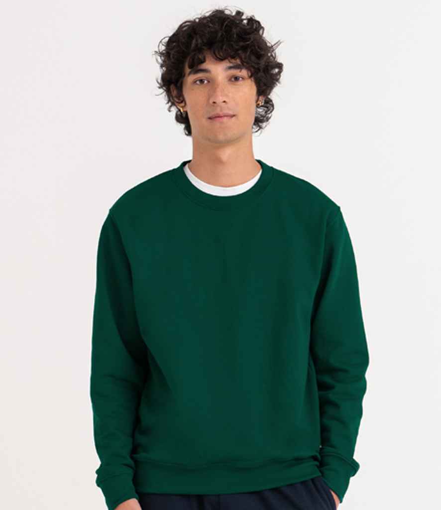 Just Hoods JH030 Rainforest Green Model - Ready to be Embroidered and Printed by Custard Workwear - Cheap Personalised and Customised Workwear in Nottinghamshire, Derbyshire and Leicestershire