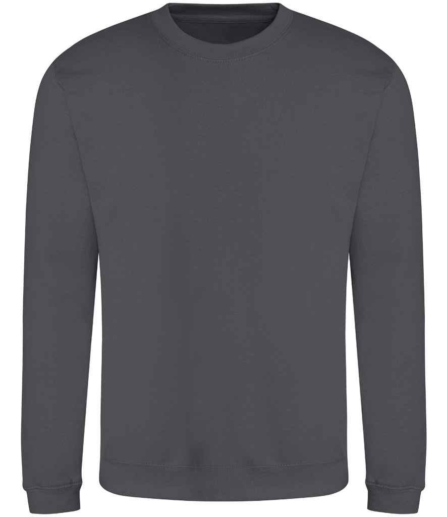 Just Hoods JH030 Shark Grey Front - Ready to be Embroidered and Printed by Custard Workwear - Cheap Personalised and Customised Workwear in Nottinghamshire, Derbyshire and Leicestershire