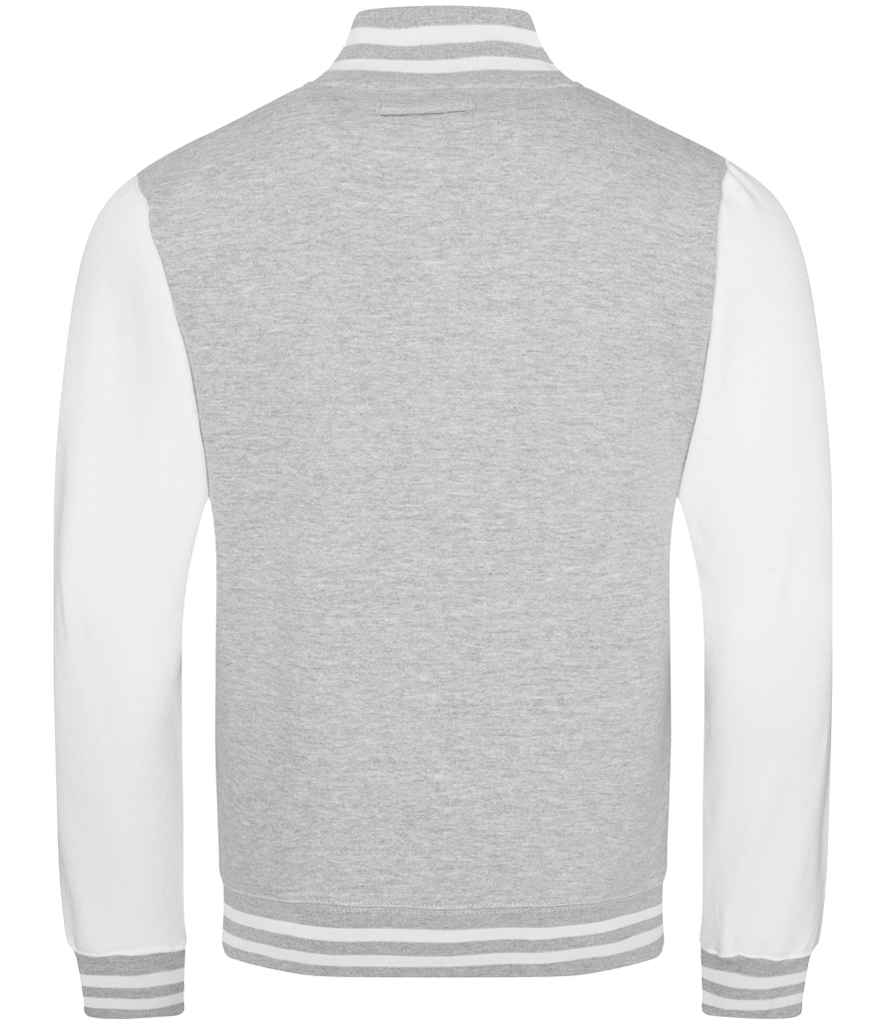 Just Hoods JH043 Heather Grey/White Back - Ready to be Embroidered and Printed by Custard Workwear - Cheap Personalised and Customised Workwear in Nottinghamshire, Derbyshire and Leicestershire