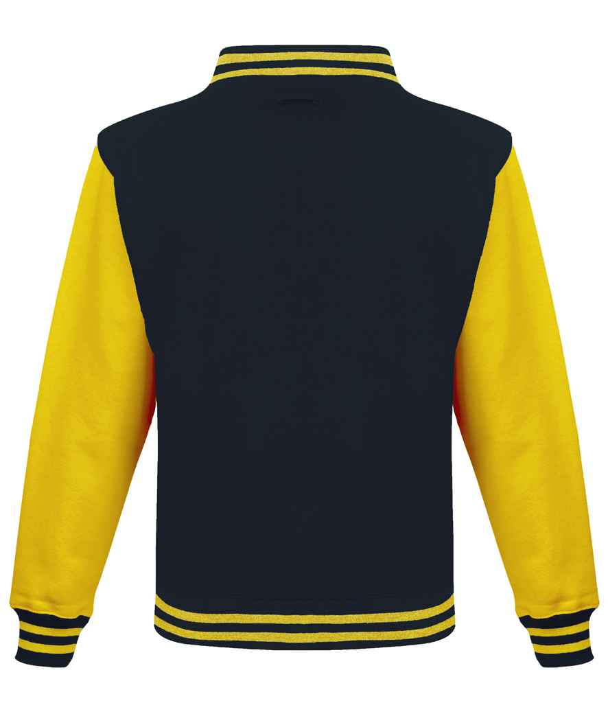 Just Hoods JH043 Jet Black/Sun Yellow Back - Ready to be Embroidered and Printed by Custard Workwear - Cheap Personalised and Customised Workwear in Nottinghamshire, Derbyshire and Leicestershire