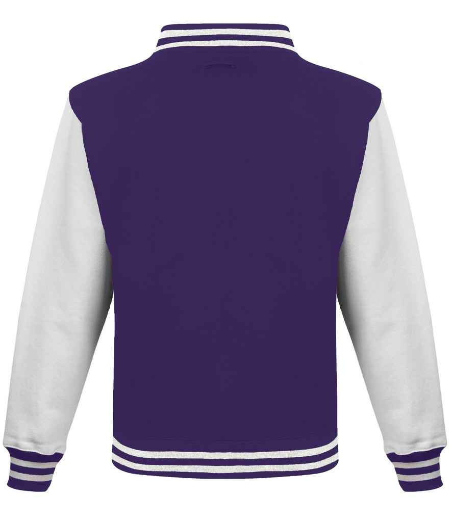 Just Hoods JH043 Purple/White Back - Ready to be Embroidered and Printed by Custard Workwear - Cheap Personalised and Customised Workwear in Nottinghamshire, Derbyshire and Leicestershire