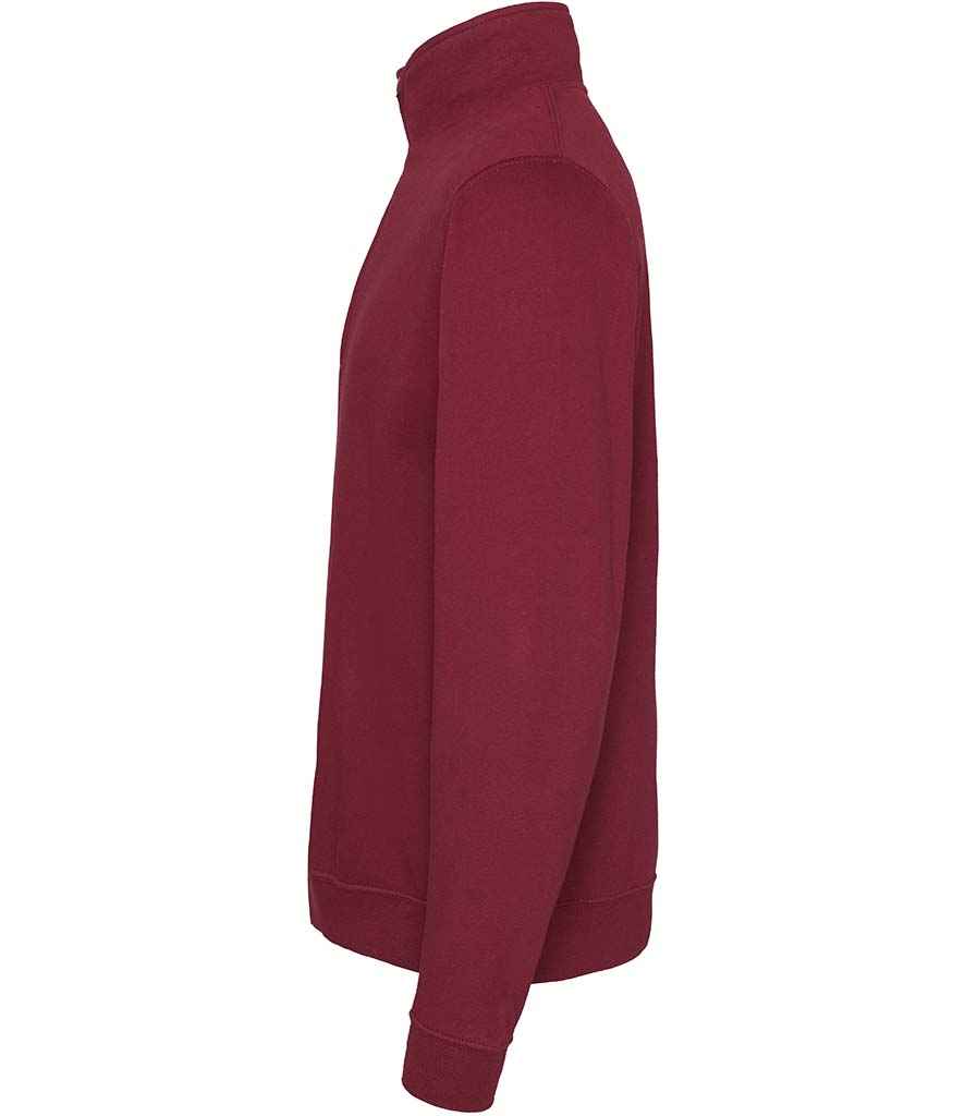 Just Hoods JH046 Burgundy Left - Ready to be Embroidered and Printed by Custard Workwear - Cheap Personalised and Customised Workwear in Nottinghamshire, Derbyshire and Leicestershire
