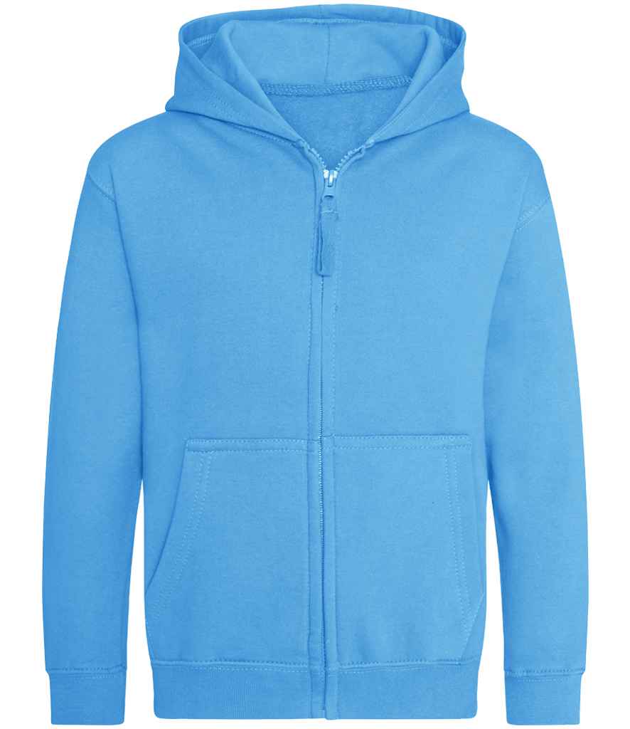 Just Hoods JH050B Hawaiian Blue Front - Ready to be Embroidered and Printed by Custard Workwear - Cheap Personalised and Customised Workwear in Nottinghamshire, Derbyshire and Leicestershire