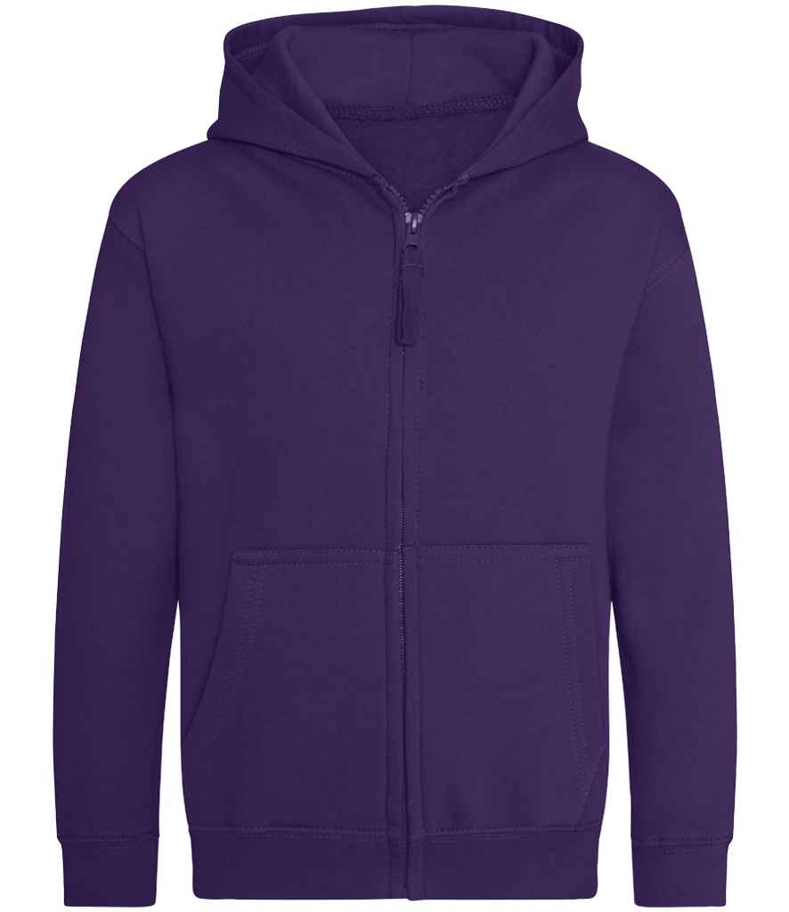 Just Hoods JH050B Purple Front - Ready to be Embroidered and Printed by Custard Workwear - Cheap Personalised and Customised Workwear in Nottinghamshire, Derbyshire and Leicestershire