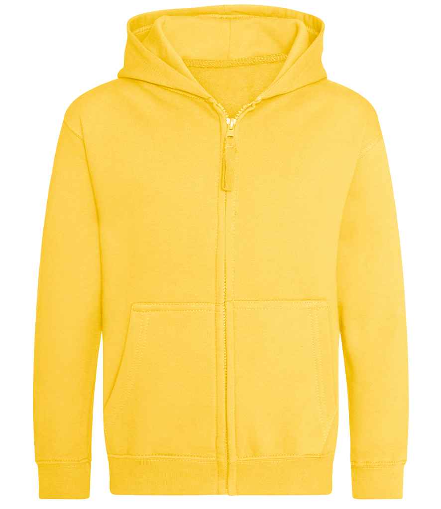 Just Hoods JH050B Sun Yellow Front - Ready to be Embroidered and Printed by Custard Workwear - Cheap Personalised and Customised Workwear in Nottinghamshire, Derbyshire and Leicestershire