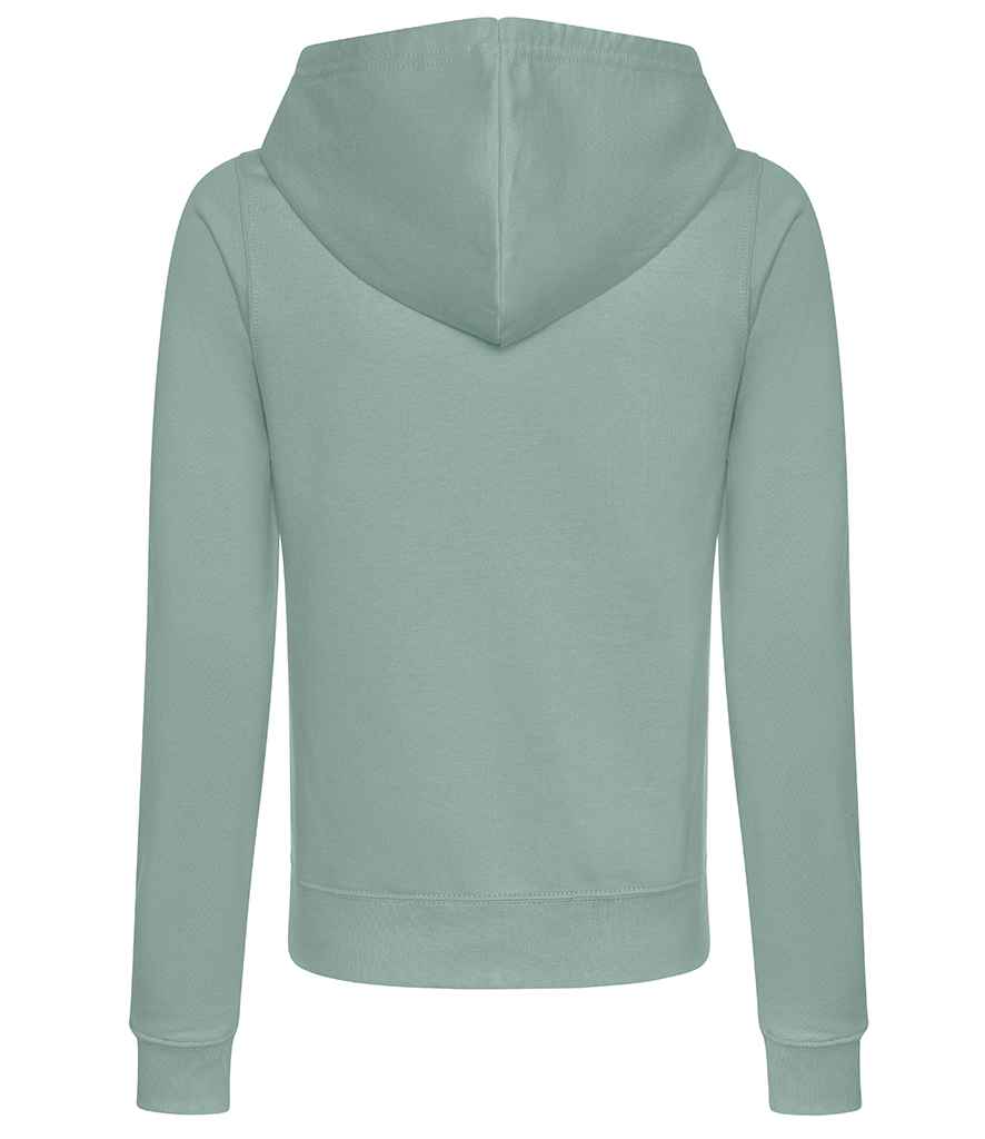 Just Hoods JH050F Dusty Green Back - Ready to be Embroidered and Printed by Custard Workwear - Cheap Personalised and Customised Workwear in Nottinghamshire, Derbyshire and Leicestershire