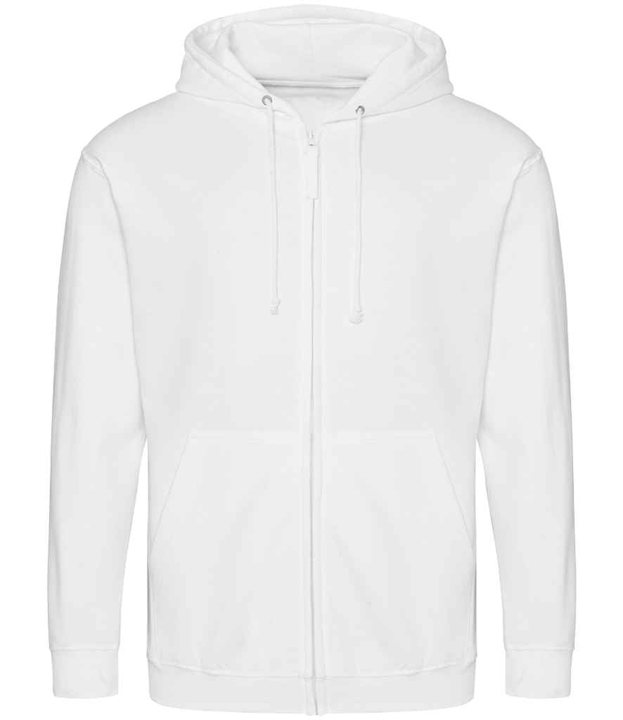 Just Hoods JH050 Arctic White Front - Ready to be Embroidered and Printed by Custard Workwear - Cheap Personalised and Customised Workwear in Nottinghamshire, Derbyshire and Leicestershire