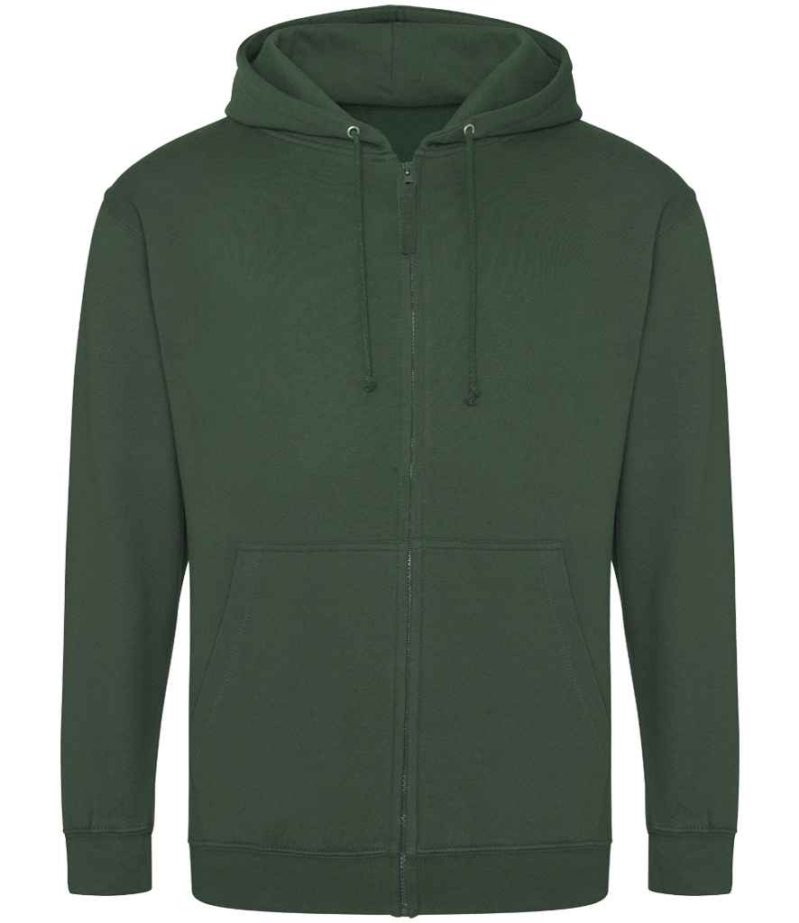 Just Hoods JH050 Bottle Green Front - Ready to be Embroidered and Printed by Custard Workwear - Cheap Personalised and Customised Workwear in Nottinghamshire, Derbyshire and Leicestershire