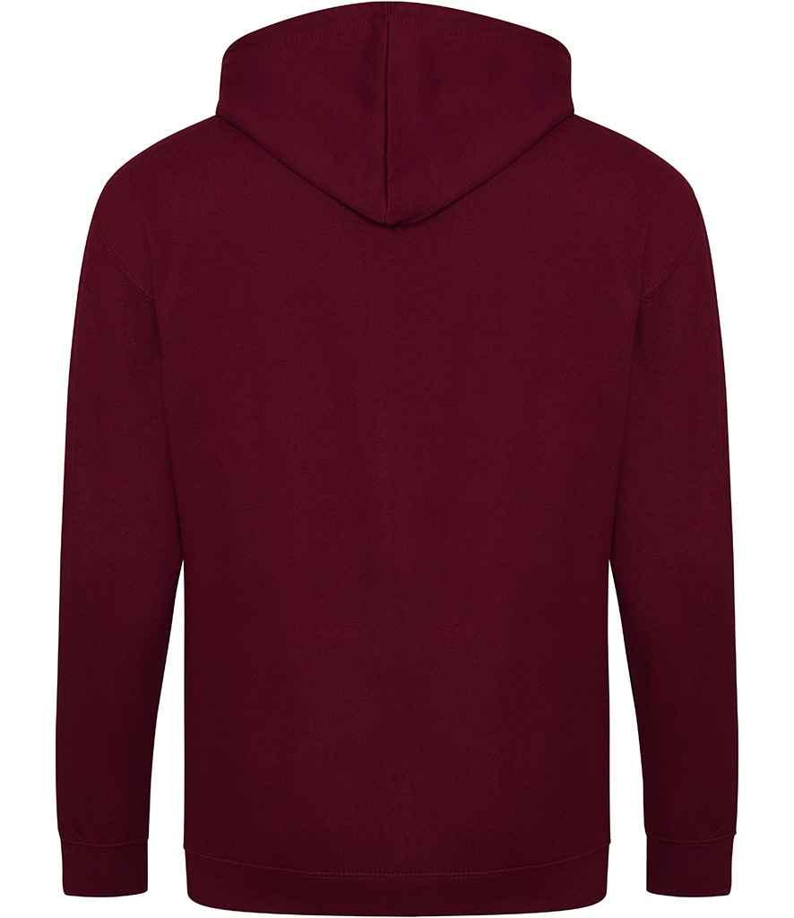 Just Hoods JH050 Burgundy Back - Ready to be Embroidered and Printed by Custard Workwear - Cheap Personalised and Customised Workwear in Nottinghamshire, Derbyshire and Leicestershire