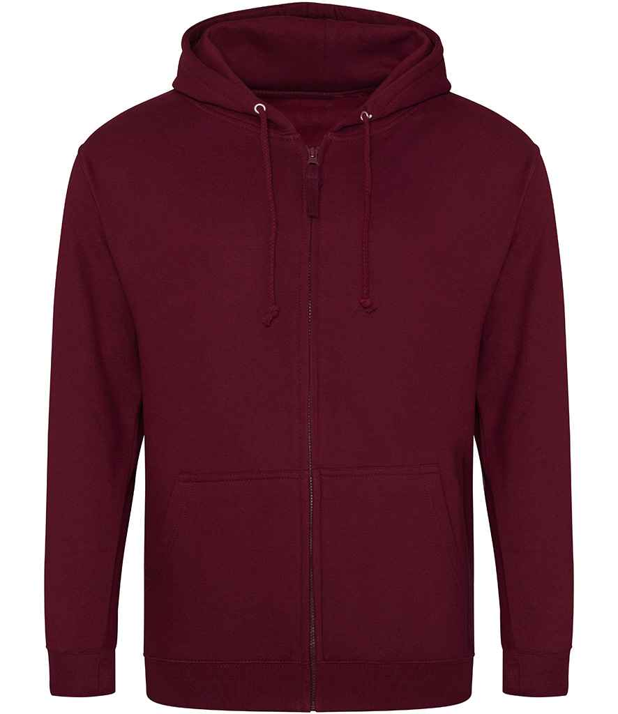 Just Hoods JH050 Burgundy Front - Ready to be Embroidered and Printed by Custard Workwear - Cheap Personalised and Customised Workwear in Nottinghamshire, Derbyshire and Leicestershire