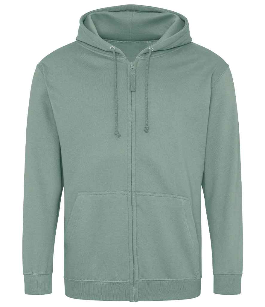 Just Hoods JH050 Dusty Green Front - Ready to be Embroidered and Printed by Custard Workwear - Cheap Personalised and Customised Workwear in Nottinghamshire, Derbyshire and Leicestershire