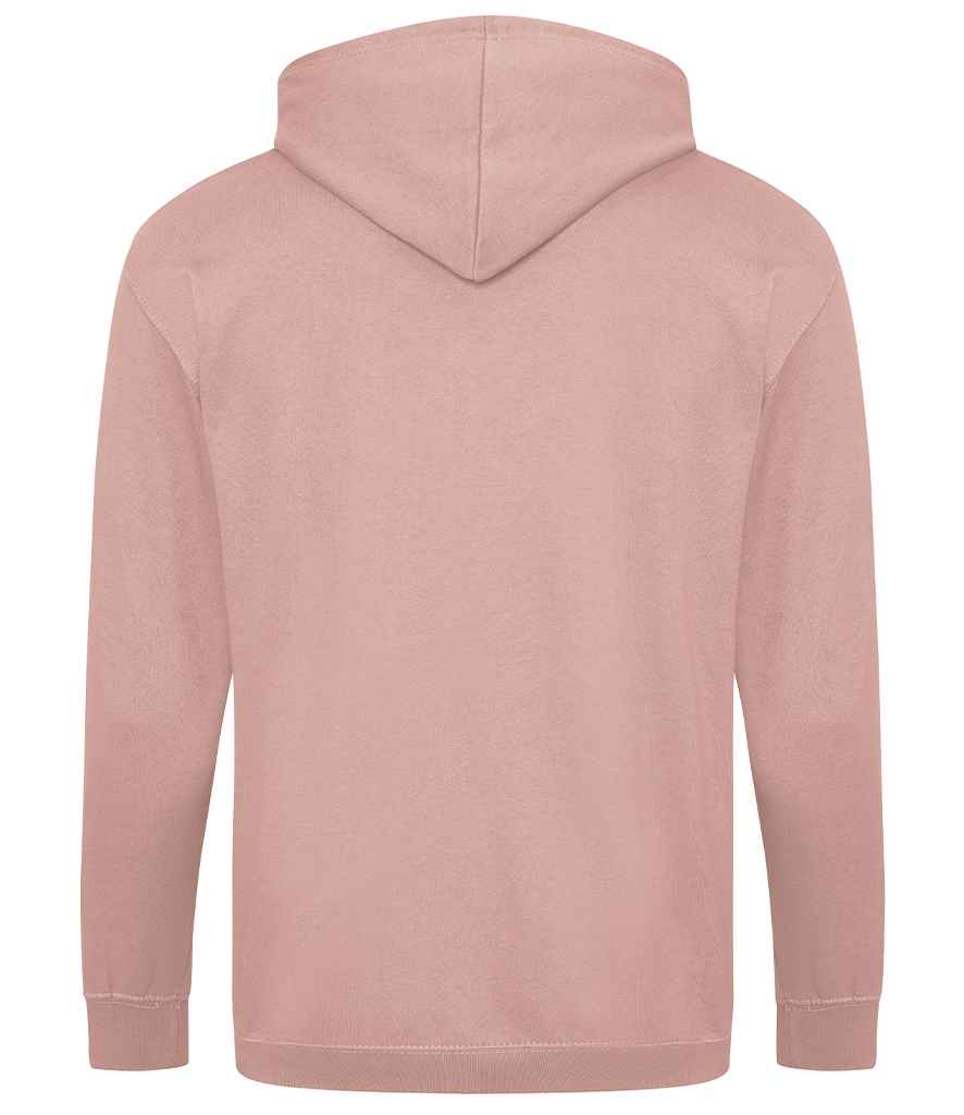 Just Hoods JH050 Dusty Pink Back - Ready to be Embroidered and Printed by Custard Workwear - Cheap Personalised and Customised Workwear in Nottinghamshire, Derbyshire and Leicestershire