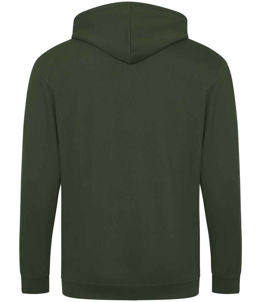 Just Hoods JH050 Forest Green Back - Ready to be Embroidered and Printed by Custard Workwear - Cheap Personalised and Customised Workwear in Nottinghamshire, Derbyshire and Leicestershire