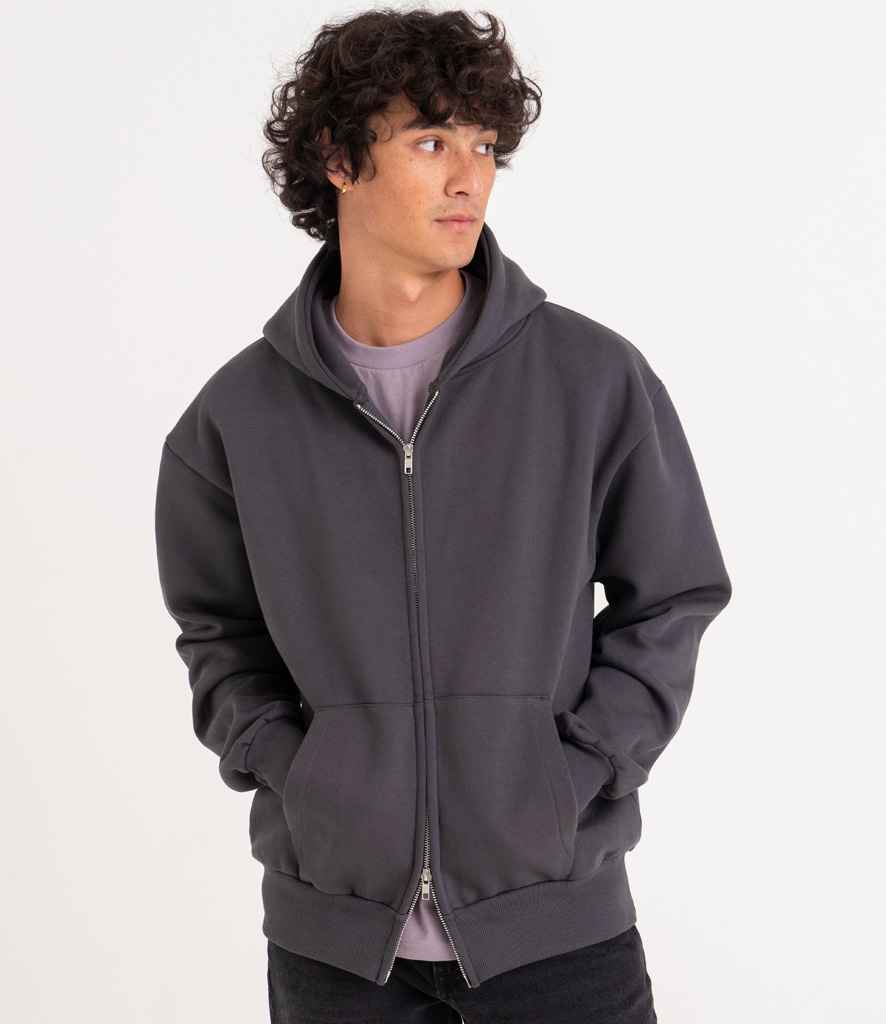 Just Hoods JH125 Solid Charcoal Model - Ready to be Embroidered and Printed by Custard Workwear - Cheap Personalised and Customised Workwear in Nottinghamshire, Derbyshire and Leicestershire