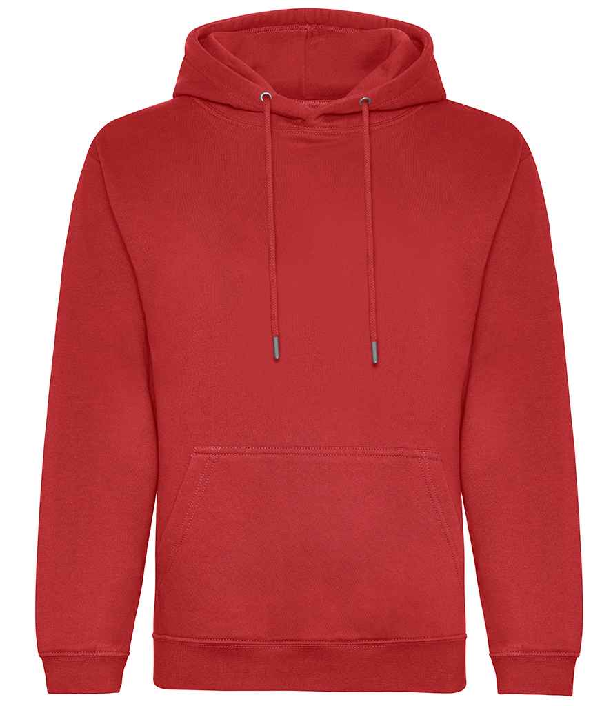 Just Hoods JH201 Fire Red Front - Ready to be Embroidered and Printed by Custard Workwear - Cheap Personalised and Customised Workwear in Nottinghamshire, Derbyshire and Leicestershire