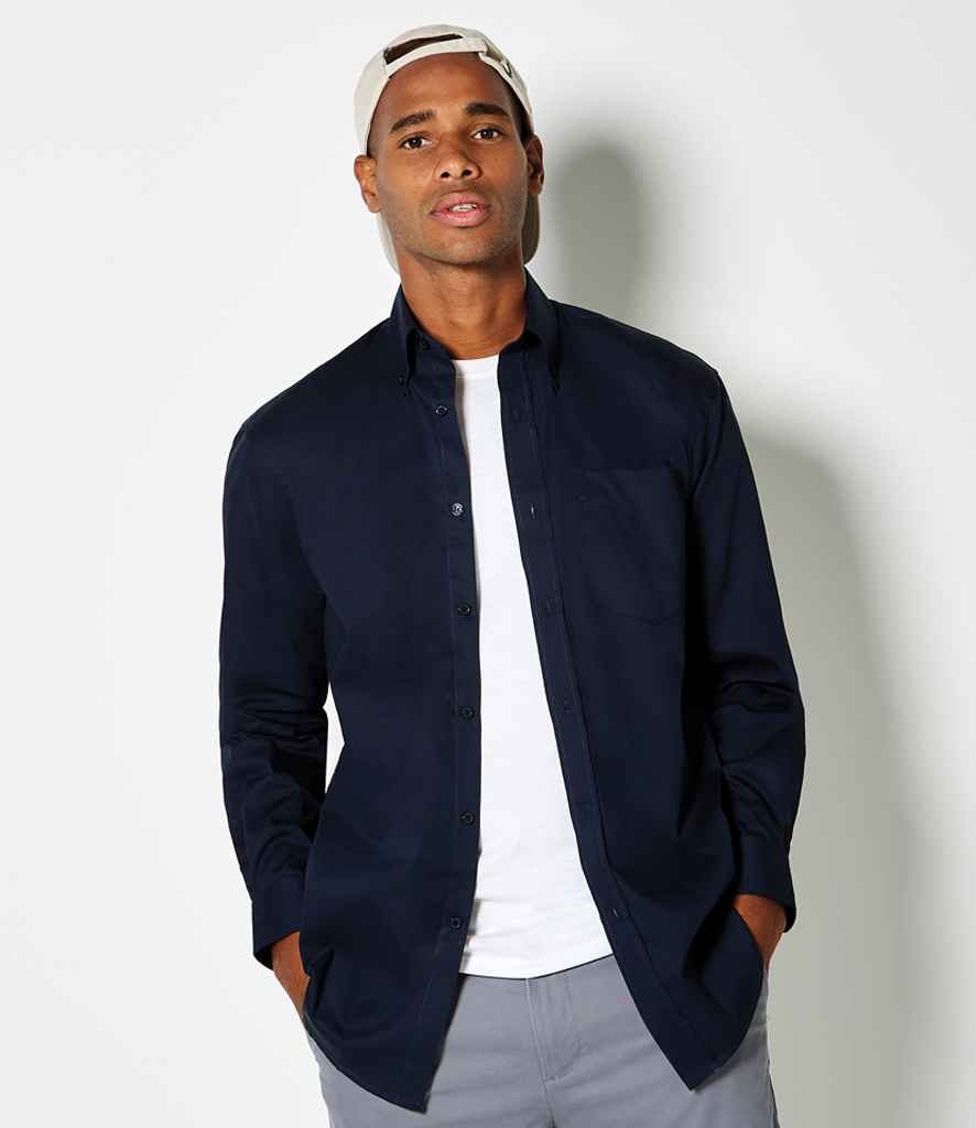 Kustom Kit K105 Dark Navy Model -  Ready to be Embroidered and Printed by Custard Workwear - Cheap Personalised and Customised Workwear in Nottinghamshire, Derbyshire and Leicestershire