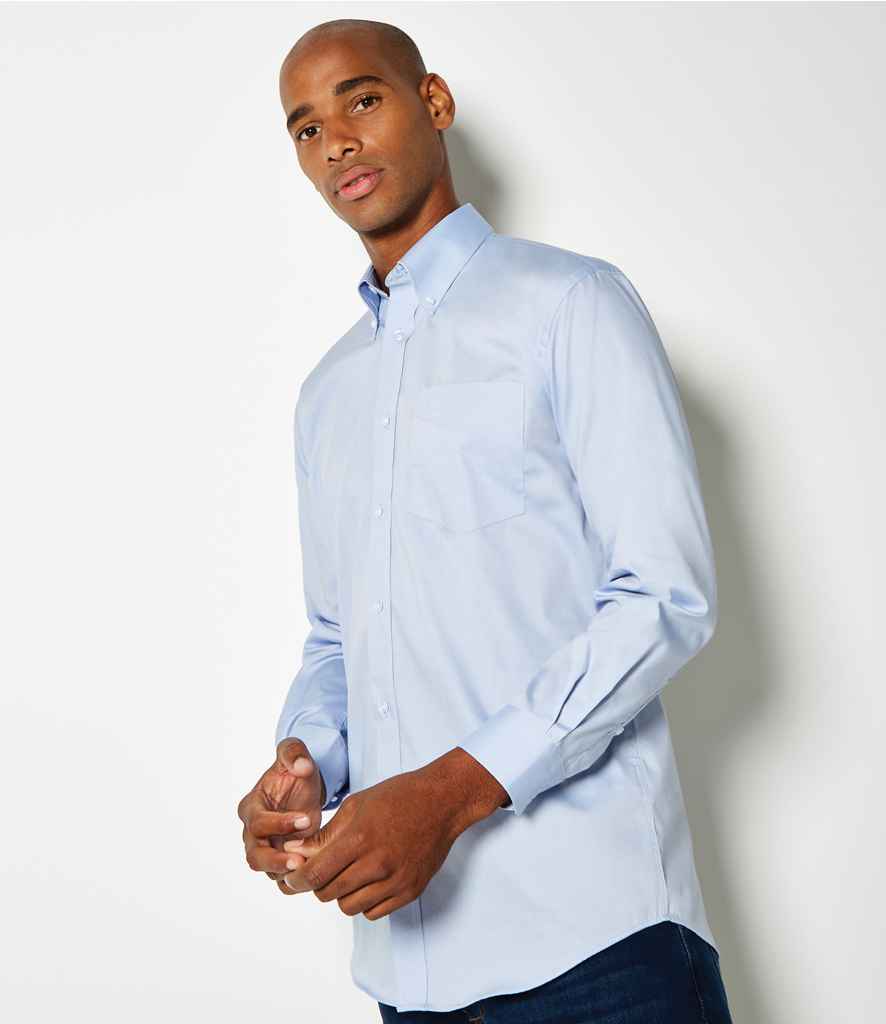 Kustom Kit K105 Light Blue Model - Ready to be Embroidered and Printed by Custard Workwear - Cheap Personalised and Customised Workwear in Nottinghamshire, Derbyshire and Leicestershire