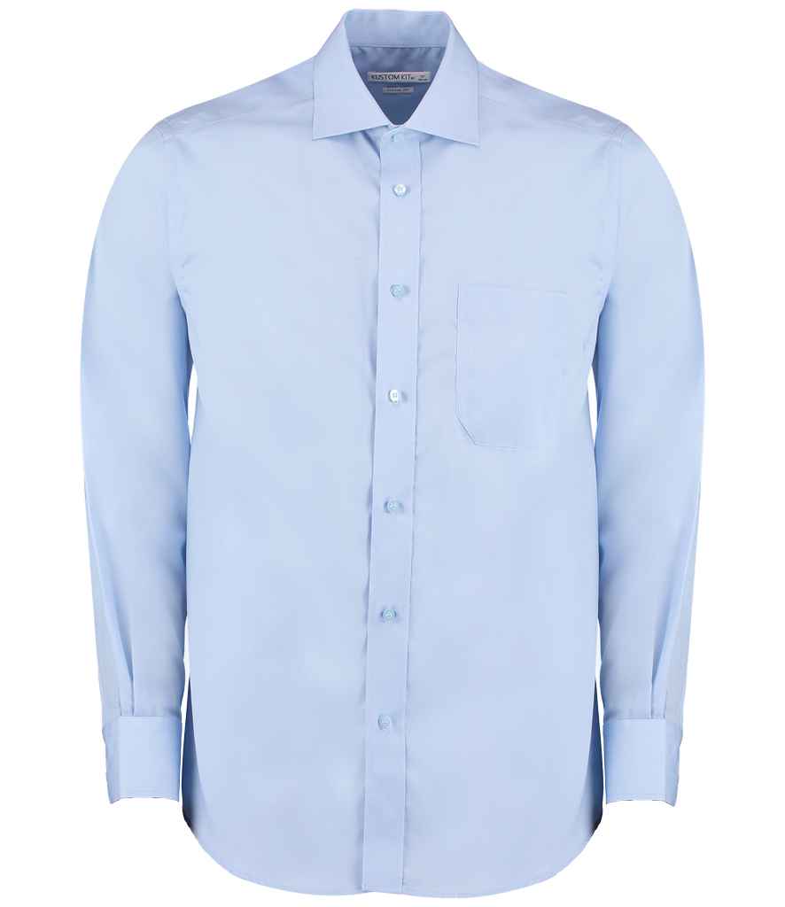 Kustom Kit K116 Light Blue Front - Ready to be Printed by Custard Workwear - Cheap Personalised and Customised Workwear in Nottinghamshire, Derbyshire and Leicestershire