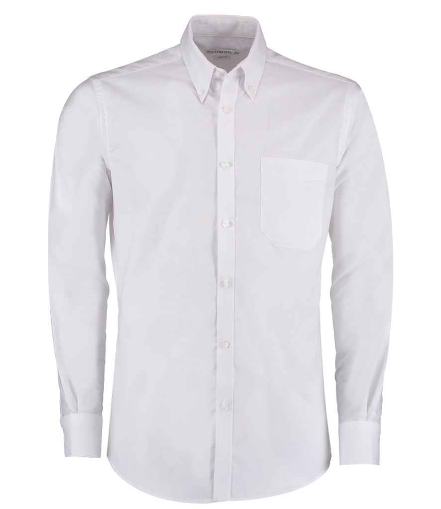 Kustom Kit K184 White Front - Ready to be Embroidered and Printed by Custard Workwear - Cheap Personalised and Customised Workwear in Nottinghamshire, Derbyshire and Leicestershire