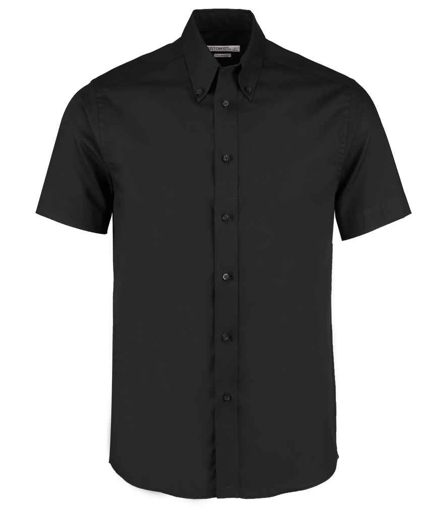 Kustom Kit K187 Black Front - Ready to be Embroidered and Printed by Custard Workwear - Cheap Personalised and Customised Workwear in Nottinghamshire, Derbyshire and Leicestershire