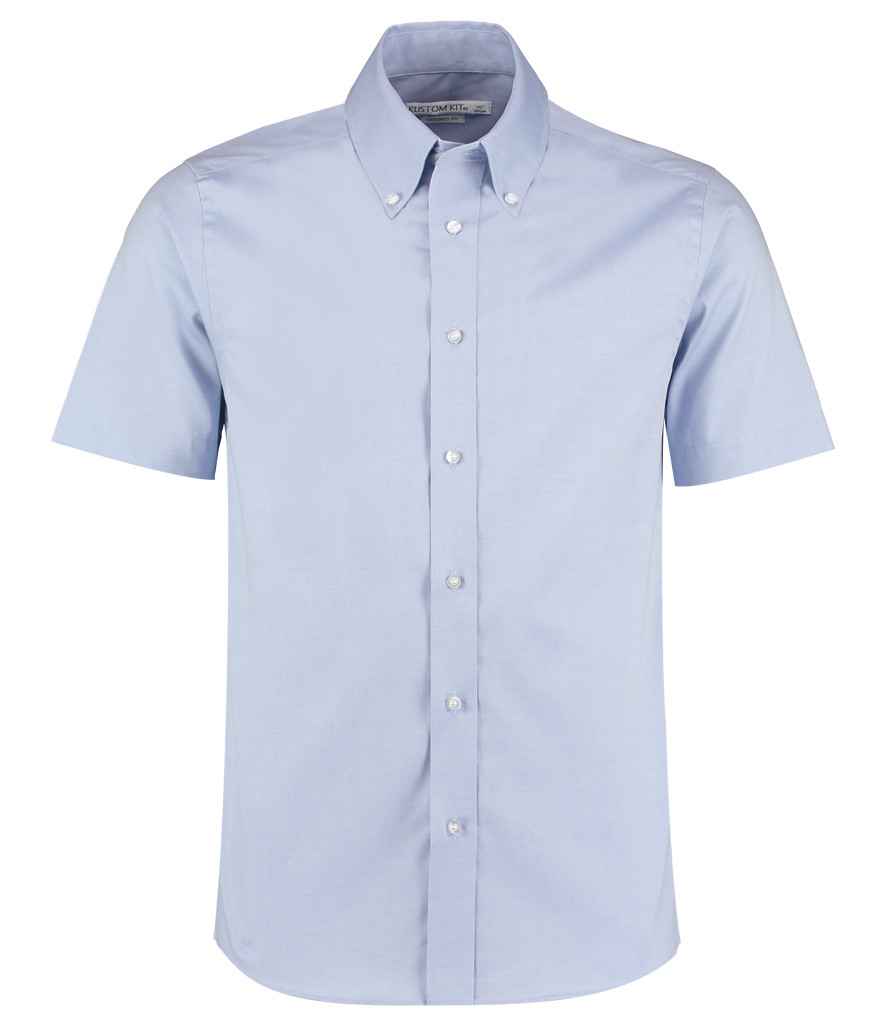 Kustom Kit K187 Light Blue Front - Ready to be Embroidered and Printed by Custard Workwear - Cheap Personalised and Customised Workwear in Nottinghamshire, Derbyshire and Leicestershire