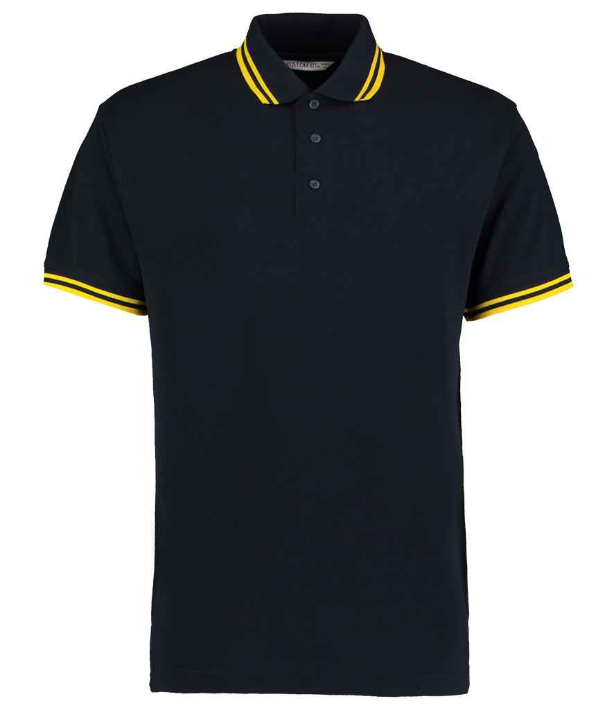 Kustom Kit K409 Navy/Yellow Front - Ready to be Embroidered and Printed by Custard Workwear - Cheap Personalised and Customised Workwear in Nottinghamshire, Derbyshire and Leicestershire