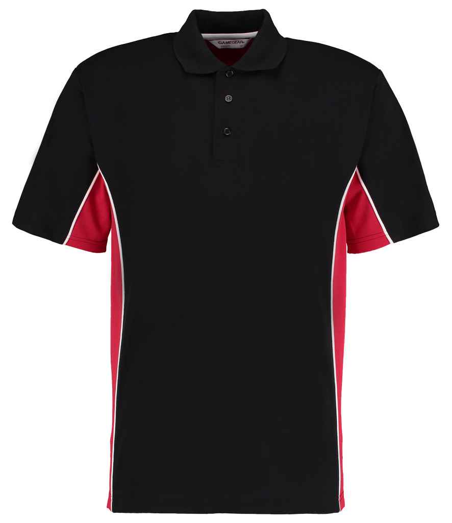 Kustom Kit K475 Black/Red Front - Ready to be Embroidered and Printed by Custard Workwear - Cheap Personalised and Customised Workwear in Nottinghamshire, Derbyshire and Leicestershire
