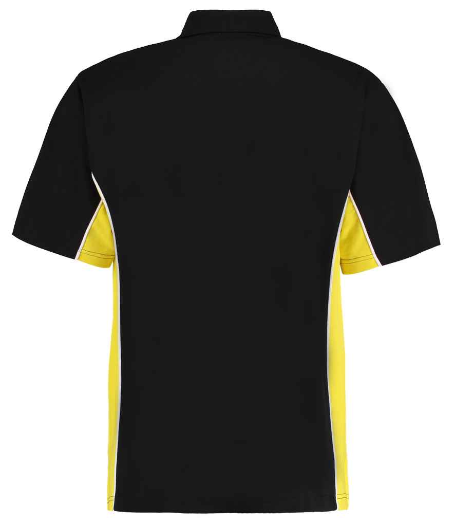 Kustom Kit K475 Black/Yellow Back - Ready to be Embroidered and Printed by Custard Workwear - Cheap Personalised and Customised Workwear in Nottinghamshire, Derbyshire and Leicestershire