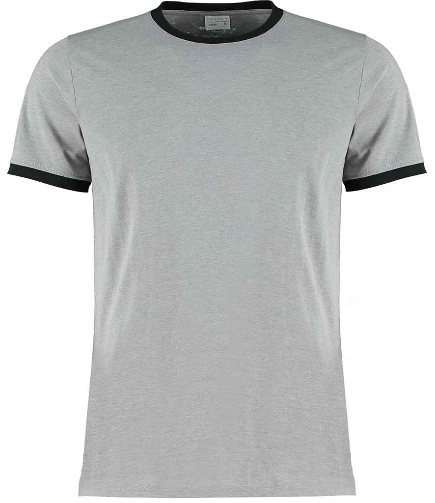 Kustom Kit K508 Light Grey Marl/Black Front - Ready to be Printed by Custard Workwear - Cheap Personalised and Customised Workwear in Nottinghamshire, Derbyshire and Leicestershire