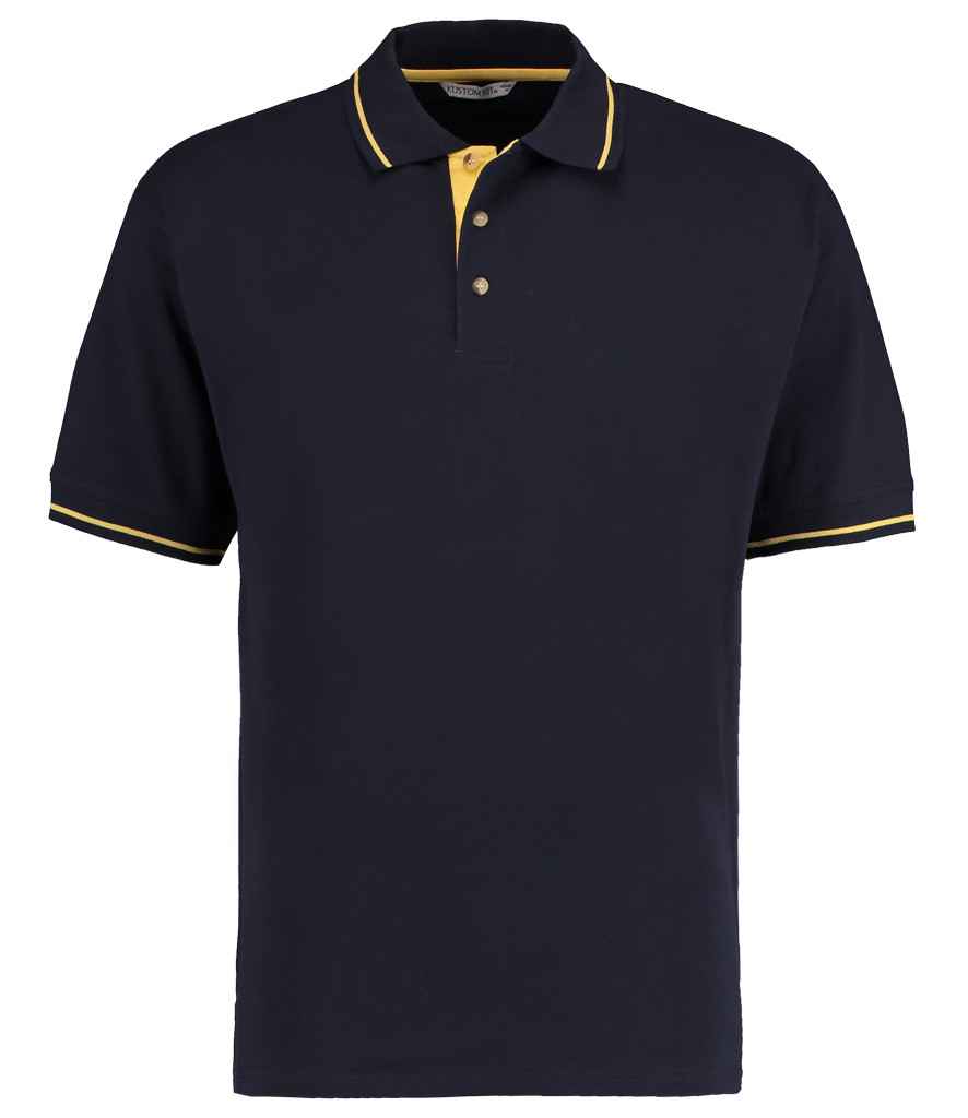 Kustom Kit K606 Navy/Yellow Front - Ready to be Embroidered and Printed by Custard Workwear - Cheap Personalised and Customised Workwear in Nottinghamshire, Derbyshire and Leicestershire