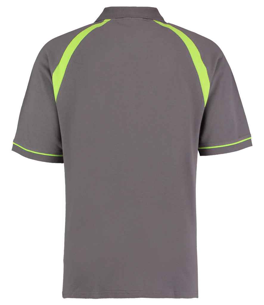 Kustom Kit K615 Charcoal/Lime Green Back - Ready to be Embroidered and Printed by Custard Workwear - Cheap Personalised and Customised Workwear in Nottinghamshire, Derbyshire and Leicestershire