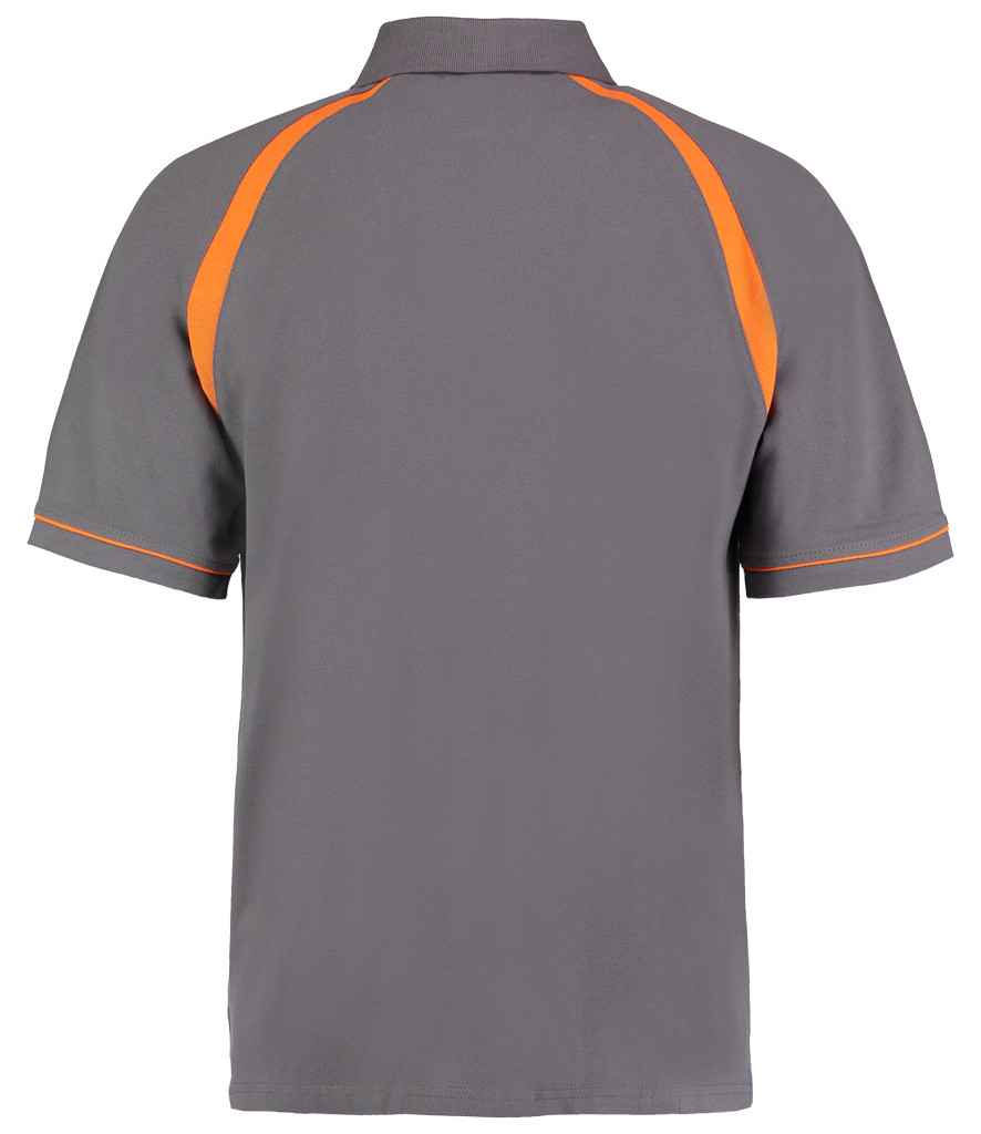 Kustom Kit K615 Charcoal/Orange Back - Ready to be Embroidered and Printed by Custard Workwear - Cheap Personalised and Customised Workwear in Nottinghamshire, Derbyshire and Leicestershire