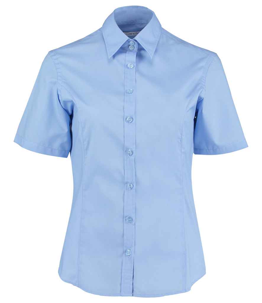 Kustom Kit K742F Light Blue Front - Ready to be Printed by Custard Workwear - Cheap Personalised and Customised Workwear in Nottinghamshire, Derbyshire and Leicestershire