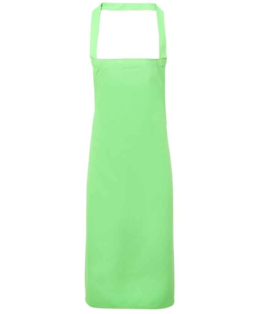Premier PR102 Apple Green Front - Apron Ready to be Embroidered and Printed by Custard Workwear - Cheap Personalised and Customised Workwear in Nottinghamshire, Derbyshire and Leicestershire