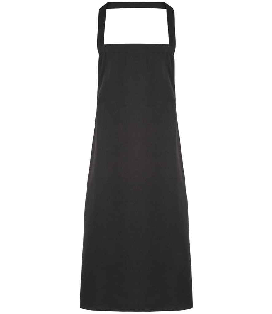 Premier PR102 Black Front - Apron Ready to be Embroidered and Printed by Custard Workwear - Cheap Personalised and Customised Workwear in Nottinghamshire, Derbyshire and Leicestershire