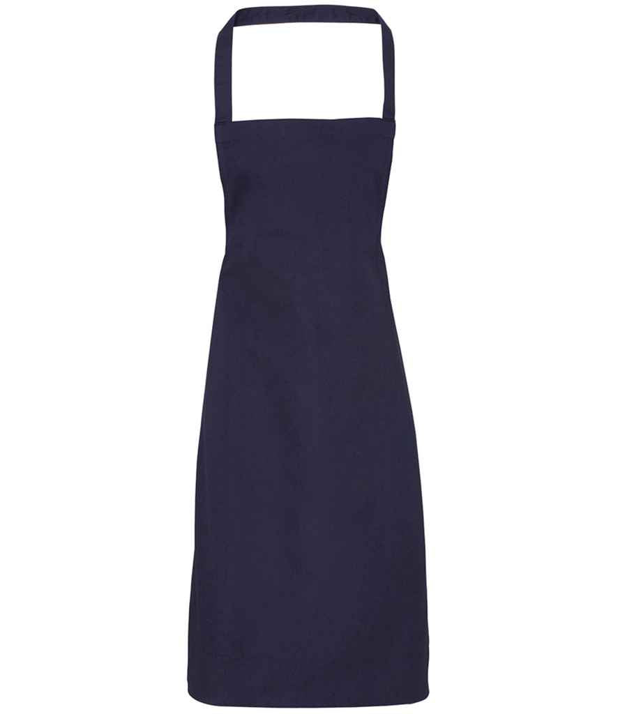 Premier PR102 Navy Front - Apron Ready to be Embroidered and Printed by Custard Workwear - Cheap Personalised and Customised Workwear in Nottinghamshire, Derbyshire and Leicestershire