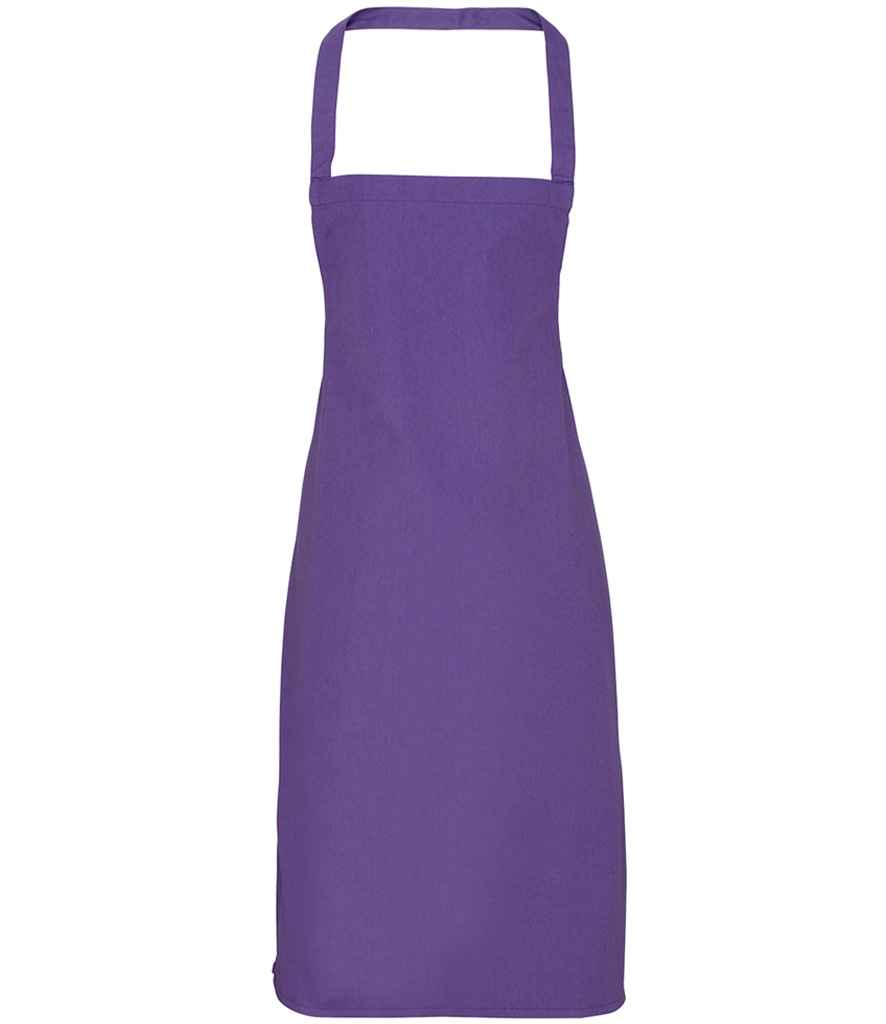 Premier PR102 Purple Front - Apron Ready to be Embroidered and Printed by Custard Workwear - Cheap Personalised and Customised Workwear in Nottinghamshire, Derbyshire and Leicestershire