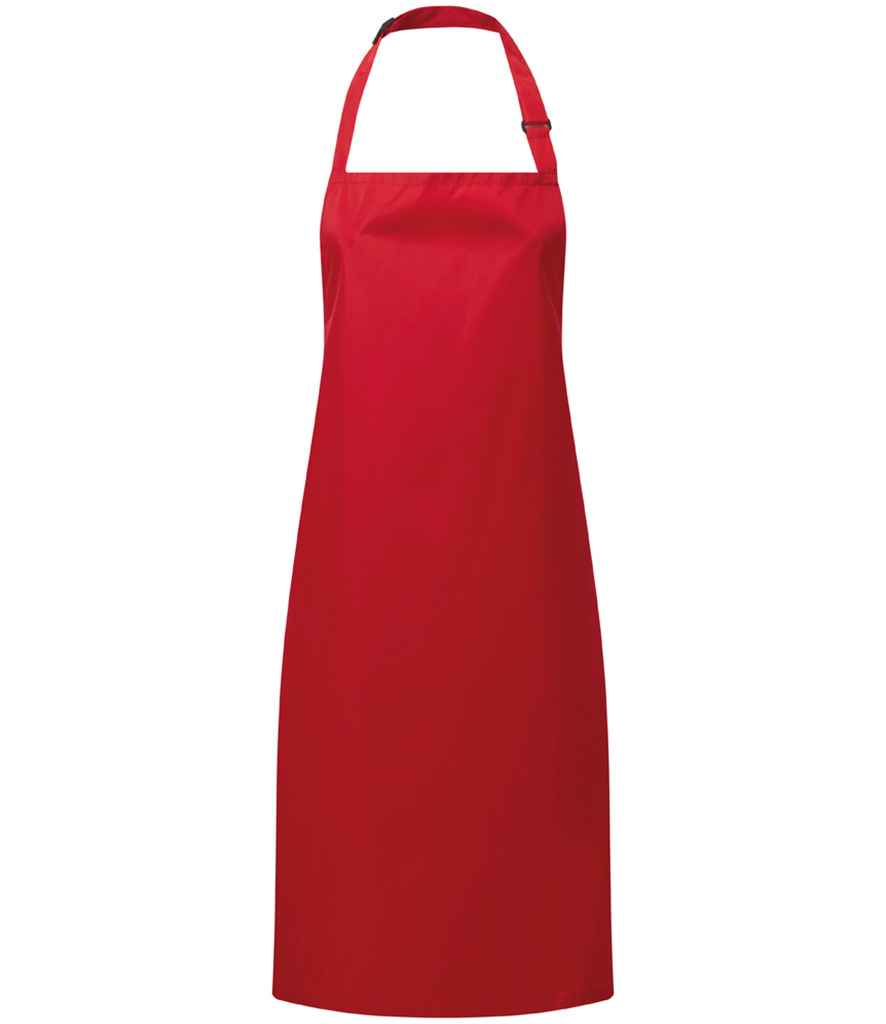 Premier PR115 Red Front - Apron Ready to be Embroidered and Printed by Custard Workwear - Cheap Personalised and Customised Workwear in Nottinghamshire, Derbyshire and Leicestershire