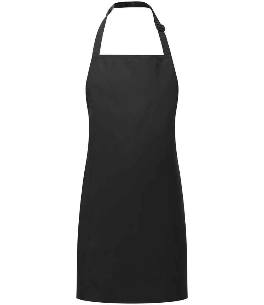 Premier PR145 Black Front - Apron Ready to be Embroidered and Printed by Custard Workwear - Cheap Personalised and Customised Workwear in Nottinghamshire, Derbyshire and Leicestershire
