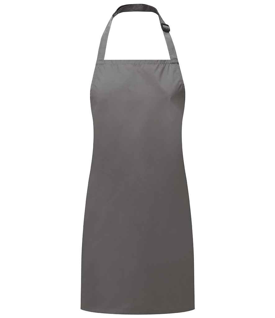 Premier PR145 Dark Grey Front - Apron Ready to be Embroidered and Printed by Custard Workwear - Cheap Personalised and Customised Workwear in Nottinghamshire, Derbyshire and Leicestershire