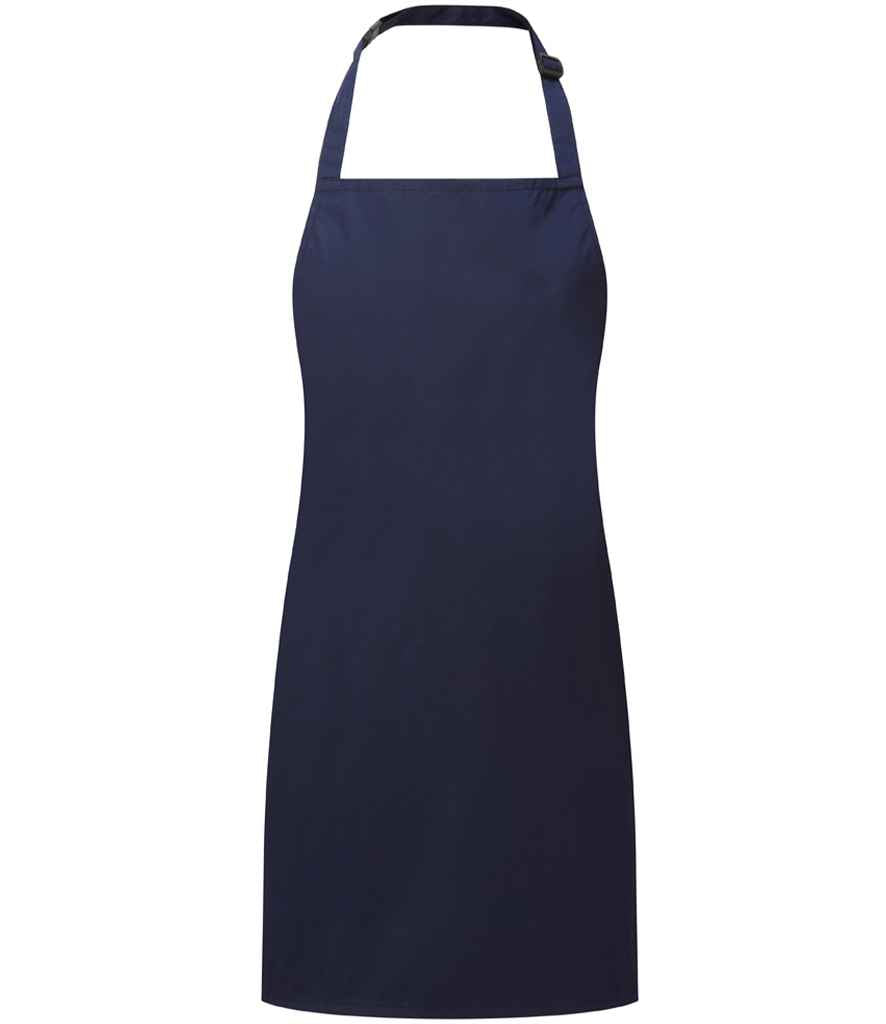 Premier PR145 Navy Front - Apron Ready to be Embroidered and Printed by Custard Workwear - Cheap Personalised and Customised Workwear in Nottinghamshire, Derbyshire and Leicestershire