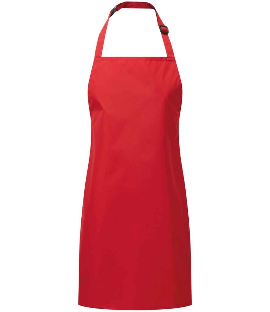 Premier PR145 Red Front - Apron Ready to be Embroidered and Printed by Custard Workwear - Cheap Personalised and Customised Workwear in Nottinghamshire, Derbyshire and Leicestershire
