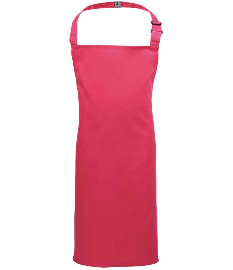 Premier PR149 Hot Pink Front - Apron Ready to be Embroidered and Printed by Custard Workwear - Cheap Personalised and Customised Workwear in Nottinghamshire, Derbyshire and Leicestershire