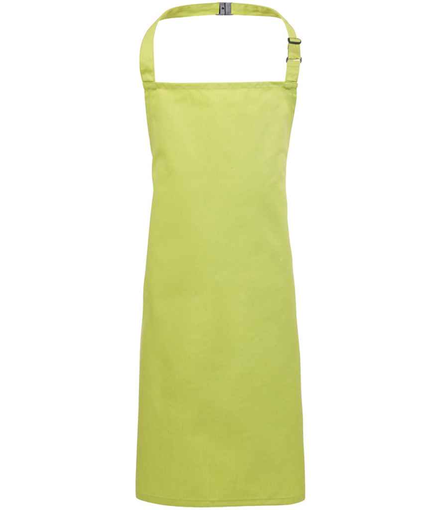 Premier PR149 Lime Green Front - Apron Ready to be Embroidered and Printed by Custard Workwear - Cheap Personalised and Customised Workwear in Nottinghamshire, Derbyshire and Leicestershire