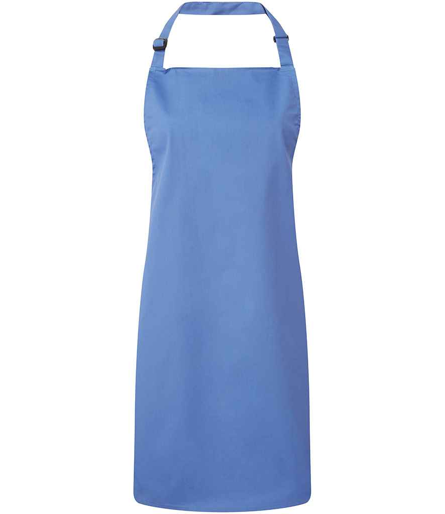 Premier PR150 Mid Blue Front - Apron Ready to be Embroidered and Printed by Custard Workwear - Cheap Personalised and Customised Workwear in Nottinghamshire, Derbyshire and Leicestershire